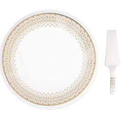 Assiette à gâteau avec pelle de service FESTIVE