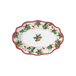 Assiette ovale gui CHRISTMAS BERRIES
