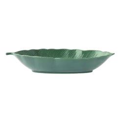 Bol feuille en porcelaine 30×13 cm TROPICAL LEAVES GREEN