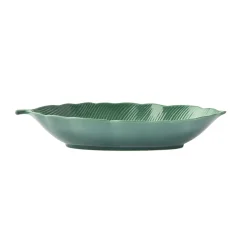 Bol feuille en porcelaine 30×13 cm TROPICAL LEAVES GREEN