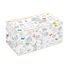 Ensemble crémier et sucrier FLEURS ET PAPILLONS