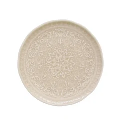 Ensemble de 6 assiettes creuses en porcelaine de Ø 19 cm BEIGE