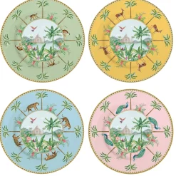 Ensemble de 4 assiettes àdessert PARADIS SAUVAGE