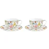 Ensemble de 2 petites tasses à café avec soucoupes GARDEN DREAMS