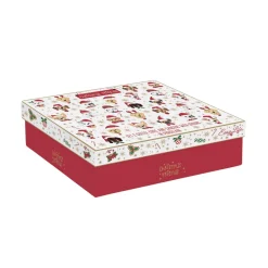 Ensemble de 2 petites tasses à espresso avec soucoupes et cuillères CHRISTMAS FRIENDS DOGS