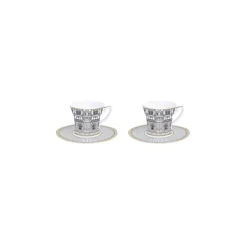Ensemble de 2 tasses à café avec soucoupes PALAZZO