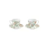 Ensemble de 2 tasses à café avec soucoupes en porcelaine, 80 ml ZEN GARDEN WHITE