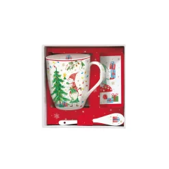 Ensemble de mug avec cuillère et sous-verre Ready For CHRISTMAS