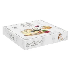 Planche à fromage avec plateau en verre et 4 couteaux à fromage LES FROMAGES