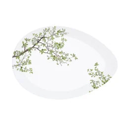 Plateau de service en porcelaine, dimensions 36×25 cm NATURA