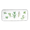 Plateau rectangulaire de service en porcelaine, dimensions 36×15,5 cm HERBARIUM