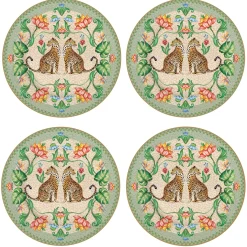 Set de 4 assiettes à dessert JUNGLE VIBES
