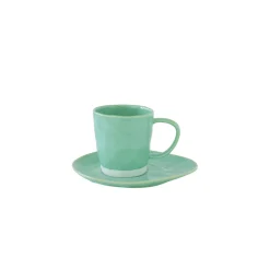 Set de 6 tasses à café de 120 ml avec soucoupes en porcelaine INTERIORS AQUA