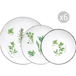 Set de vaisselle 18 pcs HERBARIUM