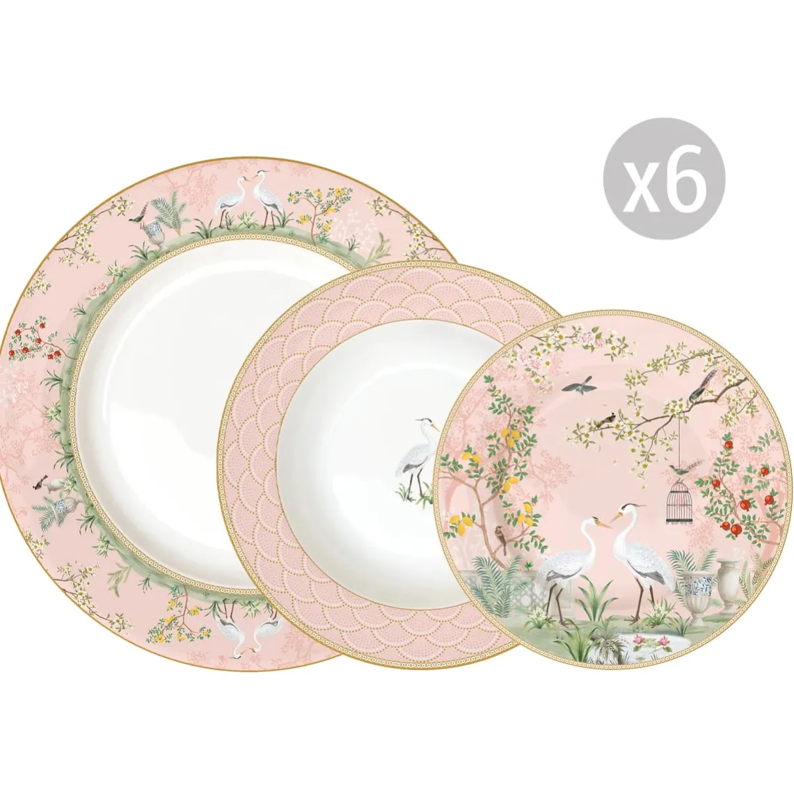 Set de vaisselle 18 pcs JARDIN DE REVES