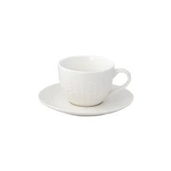 Tasse à thé blanche avec soucoupe DROPS