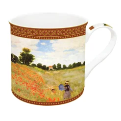 Tasse individuelle en porcelaine de 300 ml dans une boîte cadeau,LA PROMENADE ( POPPIES)