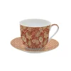 Tasse petit-déjeuner avec assiette en porcelaine 400 ml FLEURS DES RÊVES